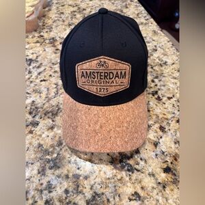 NWT Amsterdam Original Cork Brim Baseball Cap - Black & Cork